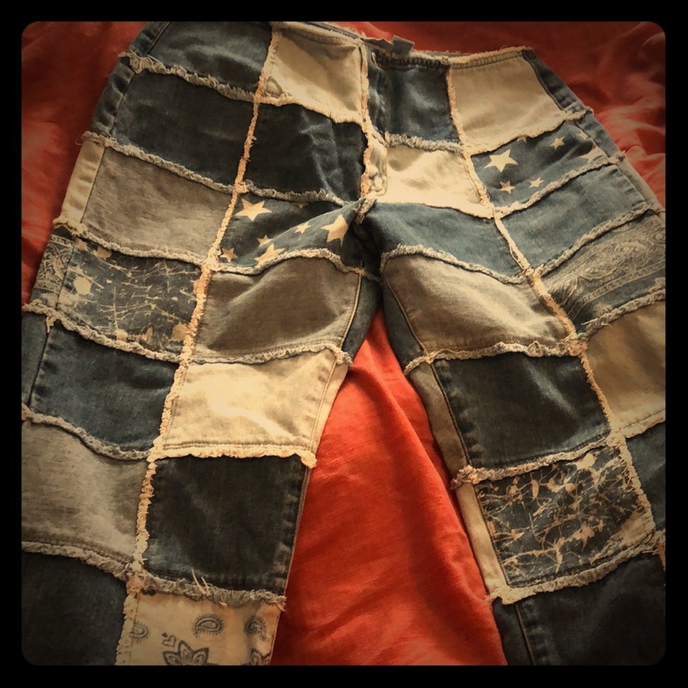 Vintage Patchwork Jeans sz 16